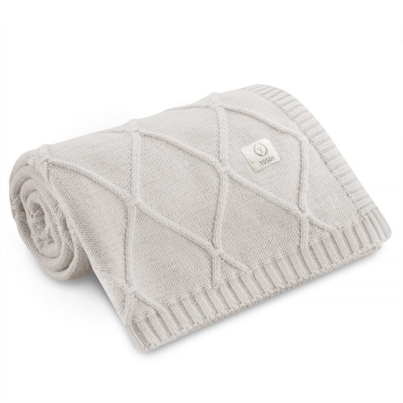 Yosoy koc 100% merino wool Diamonds krem melanż