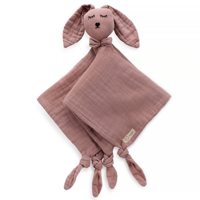 Yosoy Doudou pierwsza muślinowa przytulanka Dusty pink