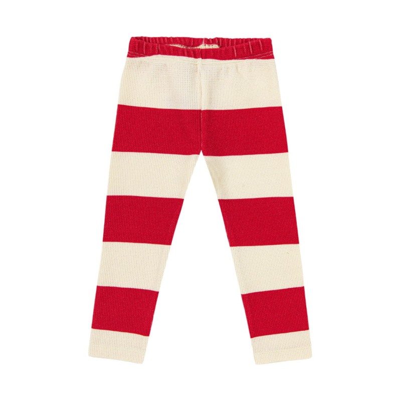 Dear Sophie, legginsy w czerwone paski wafelek 134-140
