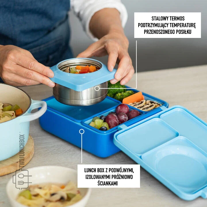OMIEBOX lunch box z termosem, Blue Sky