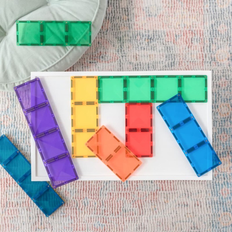 Connetix - klocki magnetyczne Rainbow zestaw prostokątów 18 elementów