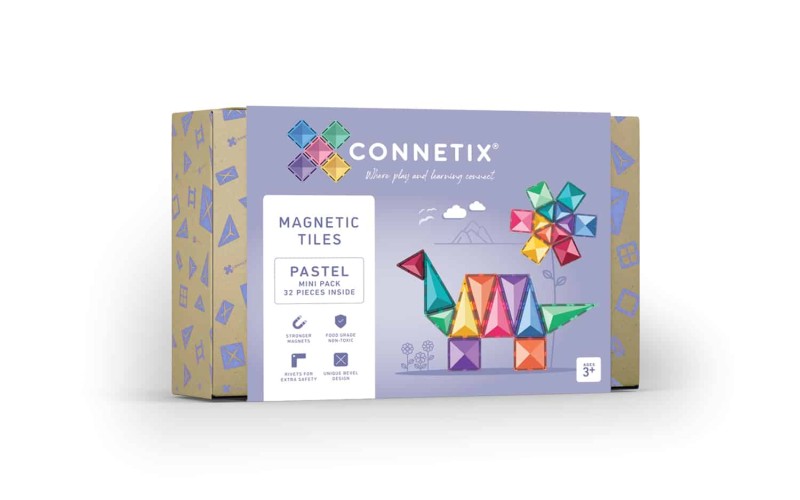Connetix - klocki magnetyczne Pastel zestaw mini 32 elementy 