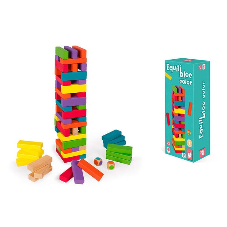 Janod Gra zręcznościowa Wieża z klocków Equilibloc color