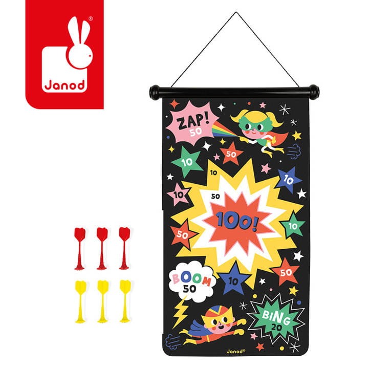 Janod Magnetyczna gra w rzutki Superbohater