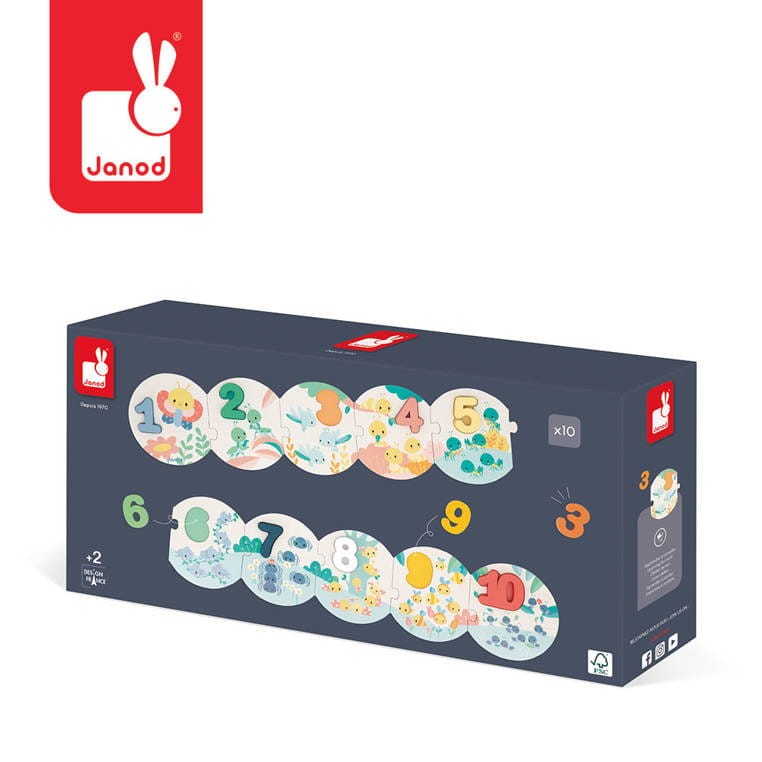 Janod Puzzle Uczę się liczyć Pure