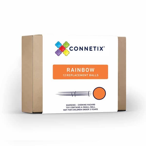 Connetix - piłki do kulodromu Rainbow 12 sztuk
