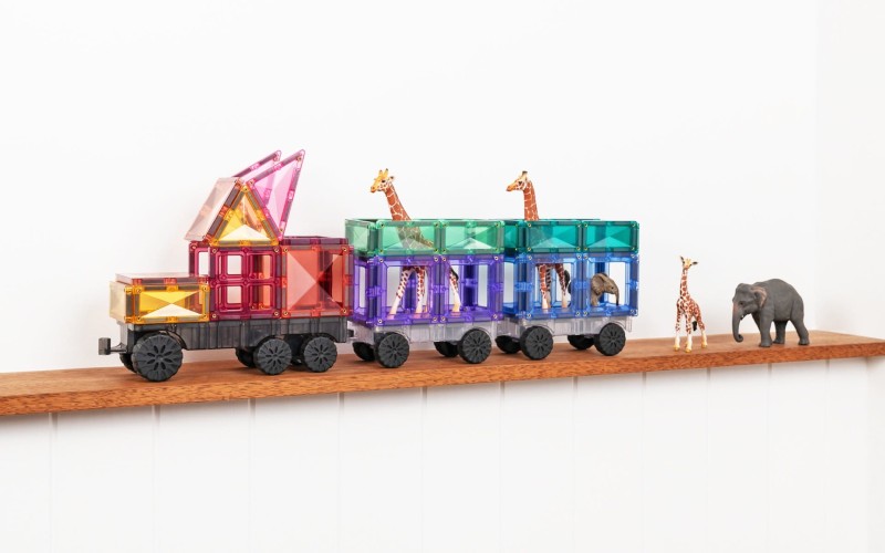 Connetix - klocki magnetyczne Pastel zestaw Transport 50 elementów