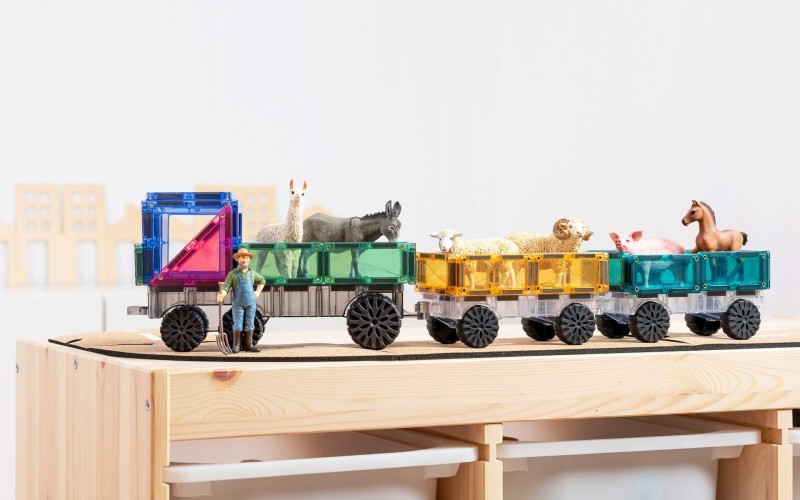 Connetix - klocki magnetyczne Pastel zestaw Transport 50 elementów