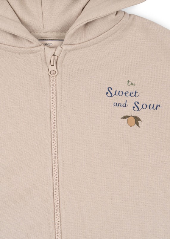 Konges Sløjd bluza z kapturem cytrynka French Oak