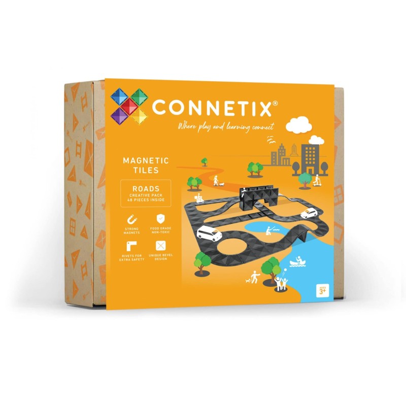 Connetix - klocki magnetyczne zestaw dróg 48 elementów