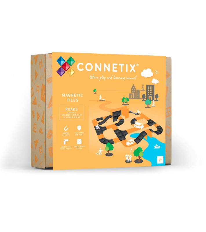 Connetix - klocki magnetyczne zestaw ram i skrzyżowań 16 elementów