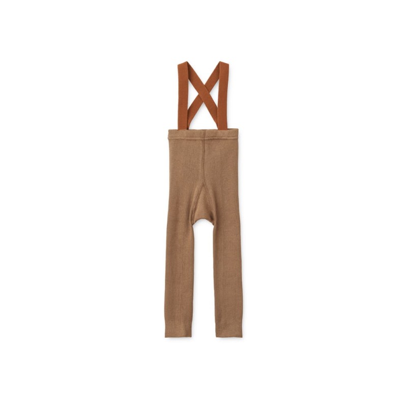 Liewood rajstopy z szelkami Oat / Golden caramel