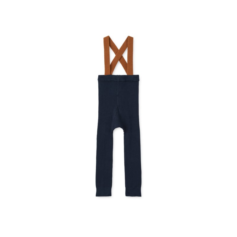 Liewood rajstopy z szelkami Classic navy / Golden caramel