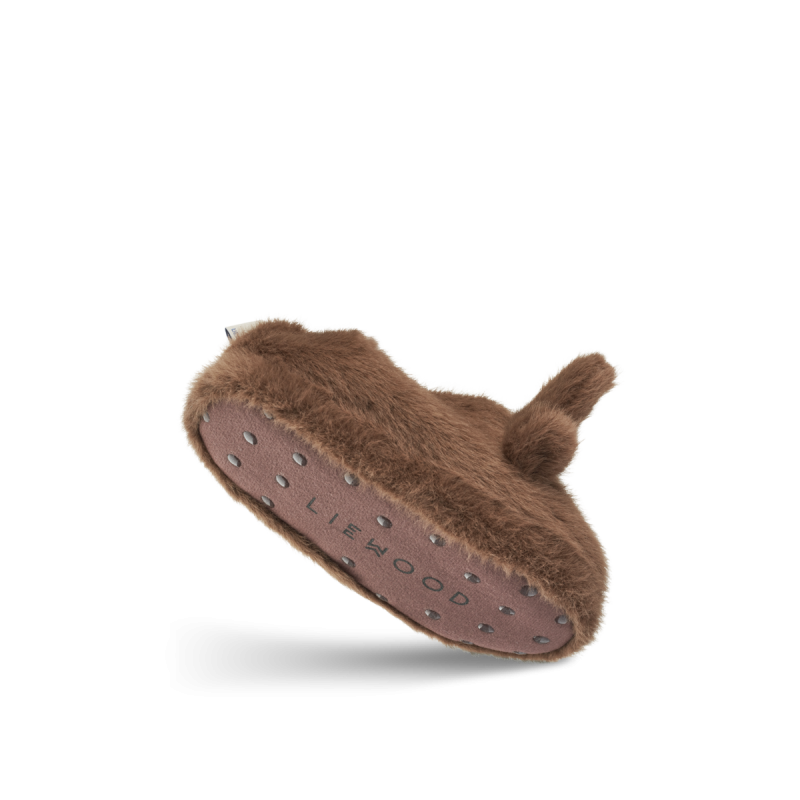 Liewood pluszowe kapcie renifer Aviaja Pecan