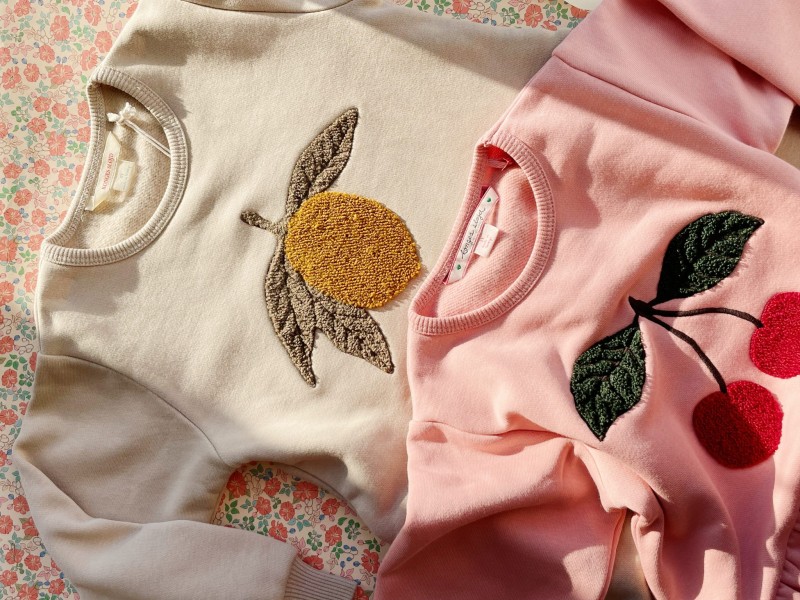 Konges Sløjd bluza Lou Terry wisienka Mellow Rose