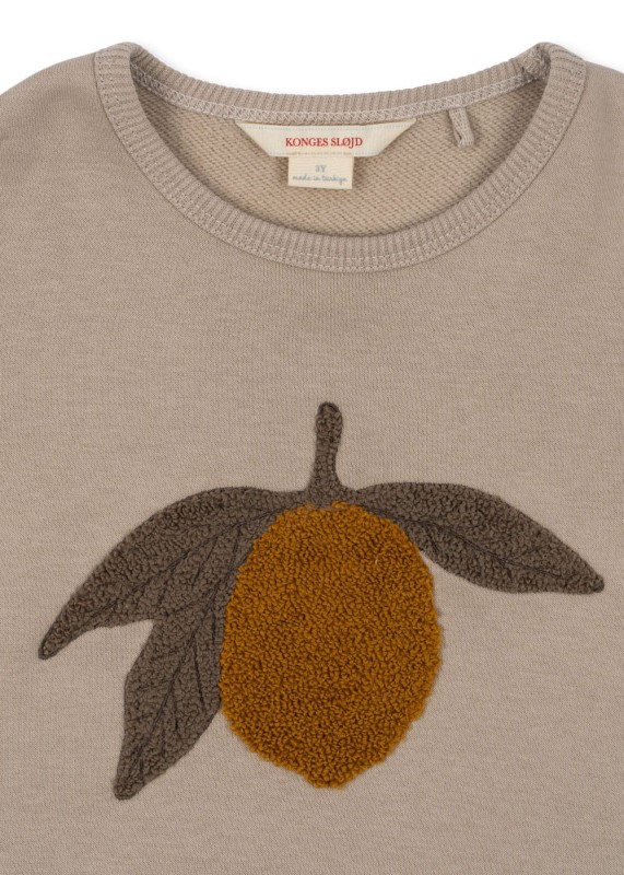 Konges Sløjd sukienka Lou Terry cytrynka Oxford Tan