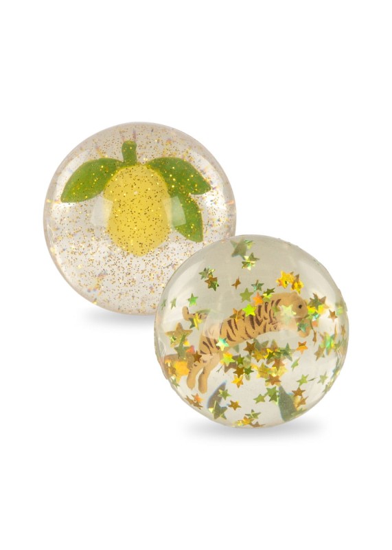 Konges Sløjd piłeczka kauczukowa 2pack cytrynka/tygrysek