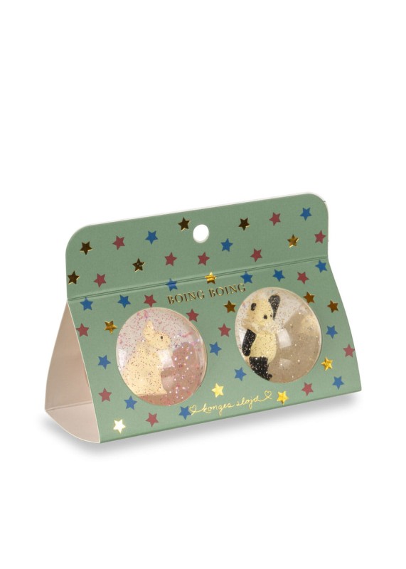 Konges Sløjd piłeczka kauczukowa 2pack królik/panda
