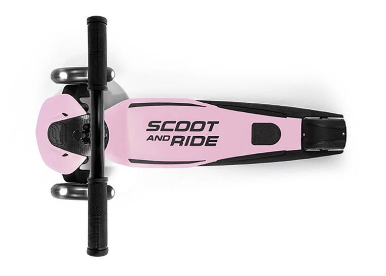 SCOOTANDRIDE Highwaykick 5 LED Hulajnoga trójkołowa balansowa ze świecącymi kółkami 5+ Rose