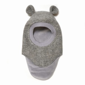 HUTTELIHUT czapka kominiarka z wełny merino Grey Melange