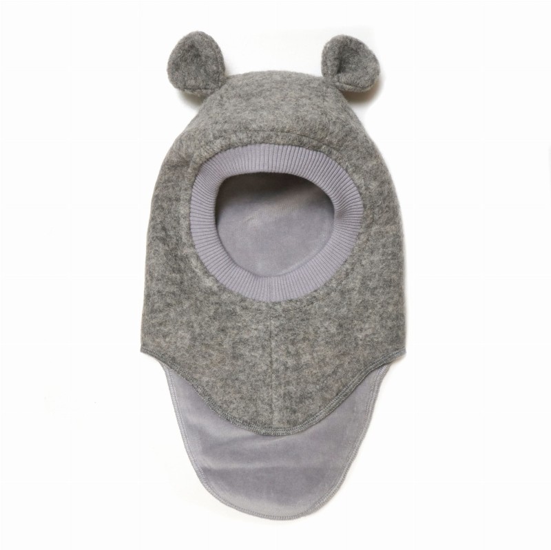 HUTTELIHUT czapka kominiarka z wełny merino Grey Melange
