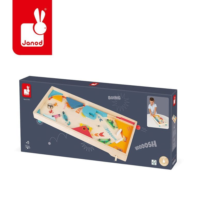 Janod Gra zręcznościowa Pinball 5+