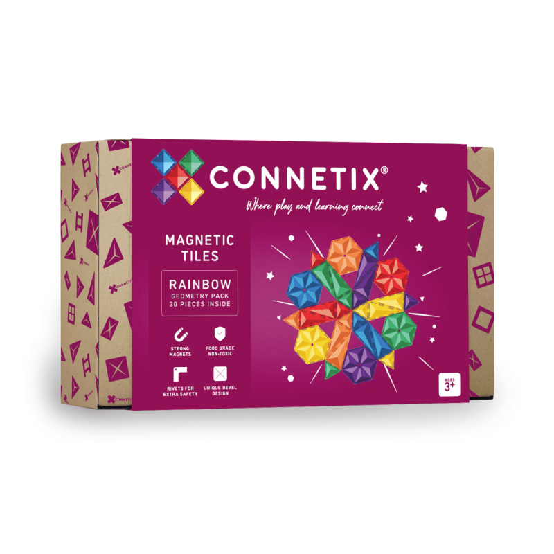Connetix - klocki magnetyczne Rainbow Geometry Pack 30 pc