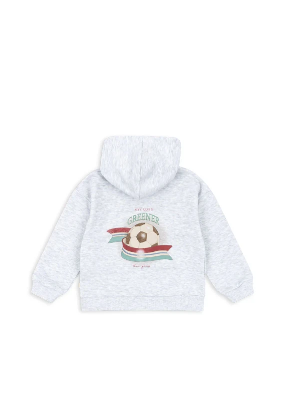 Konges Sløjd bluza z kapturem piłka off white melange