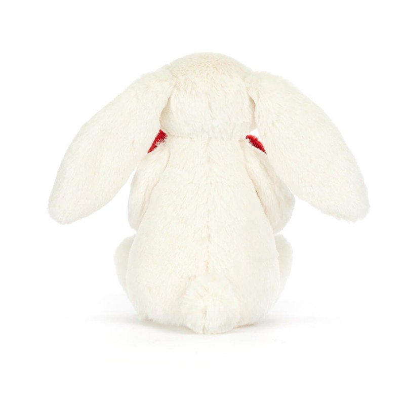 Jellycat Króliczek Kremowy z Czerwonym Sercem 31 cm