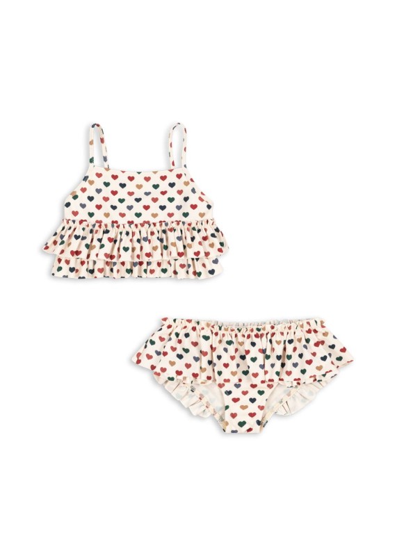 Konges Sløjd kostium kapielowy bikini serduszka 92