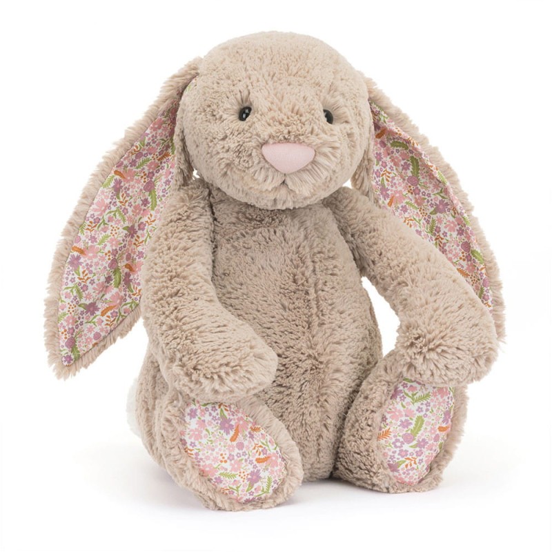 Jellycat Króliczek z Kwiecistymi Uszami Beżowy „Petal” 51 cm