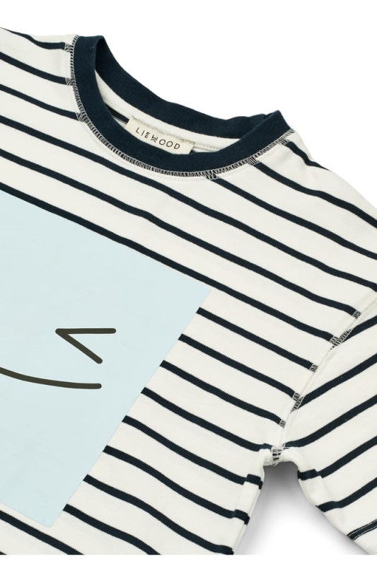 Liewood T-shirt w paski Smiley