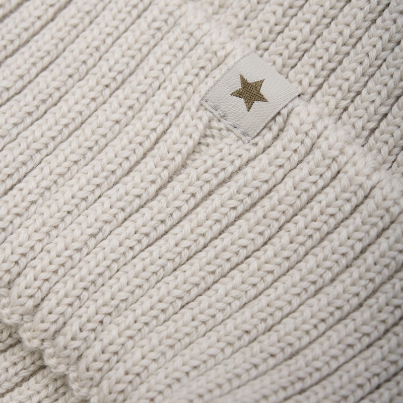 HUTTELIHUT czapka dla dzieci z wełny merino Sand Melange