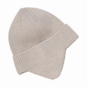 HUTTELIHUT czapka dla dzieci z wełny merino z nausznikami Camel Melange