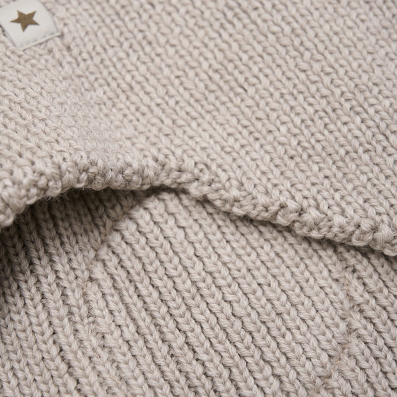 HUTTELIHUT czapka dla dzieci z wełny merino z nausznikami Camel Melange