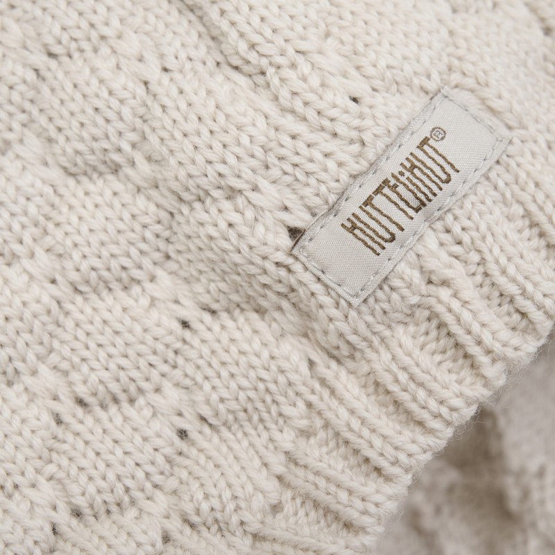 HUTTELiHUT czapka dziecięca bonetka z wełny merino Sand Melange 