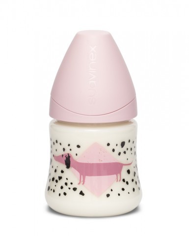 Butelka 150ml smoczek okrągły S silikonowy Suavinex