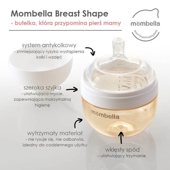 Mombella Butelka Antykolkowa dla Noworodka Ivory PPSU 120ml