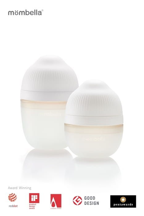Mombella Butelka Antykolkowa dla Niemowlaka 9M Ivory Silikon 300ml