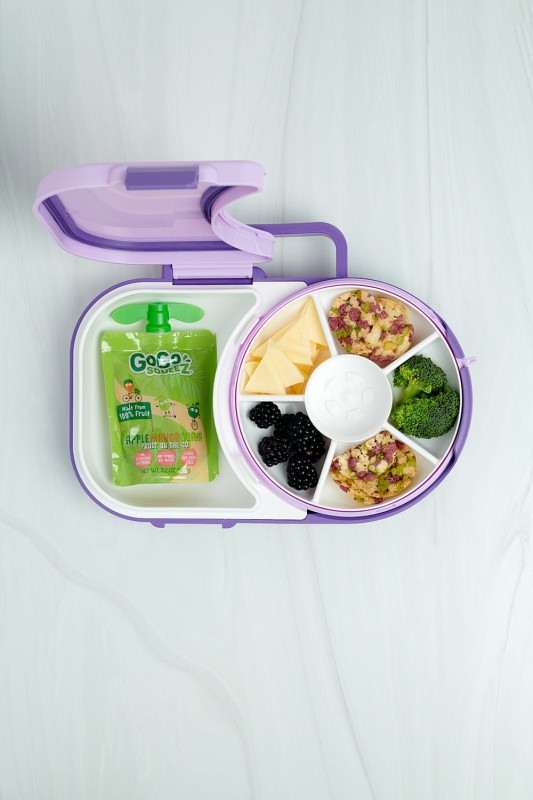 Gobe śniadaniówka dla dzieci 2w1 lunchbox / snackbox fioletowy