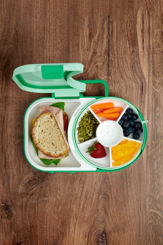 Gobe śniadaniówka dla dzieci 2w1 lunchbox / snackbox zielony