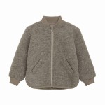 HUTTELIHUT kurtka bomberka z wełny merino Camel Melange