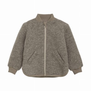 HUTTELIHUT kurtka bomberka z wełny merino Camel Melange
