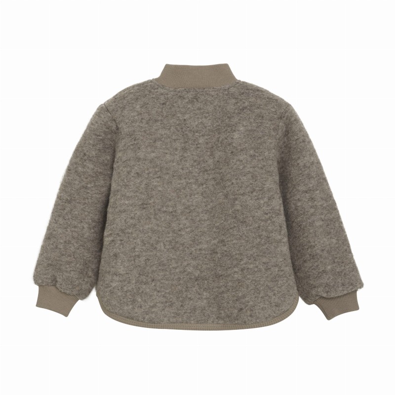 HUTTELIHUT kurtka bomberka z wełny merino Camel Melange