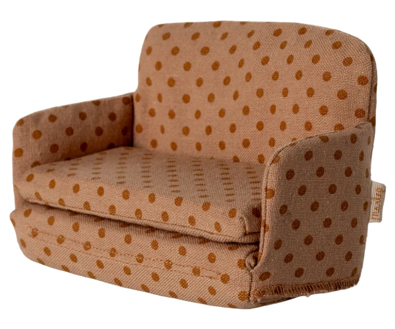 Maileg rozkładana sofa dla myszek w kropki