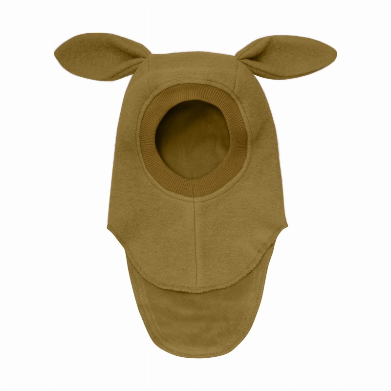 HUTTELIHUT czapka kominiarka z wełny merino królik Dull Gold