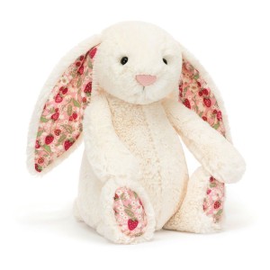 Jellycat Króliczek kremowy kwieciste uszy 31cm  