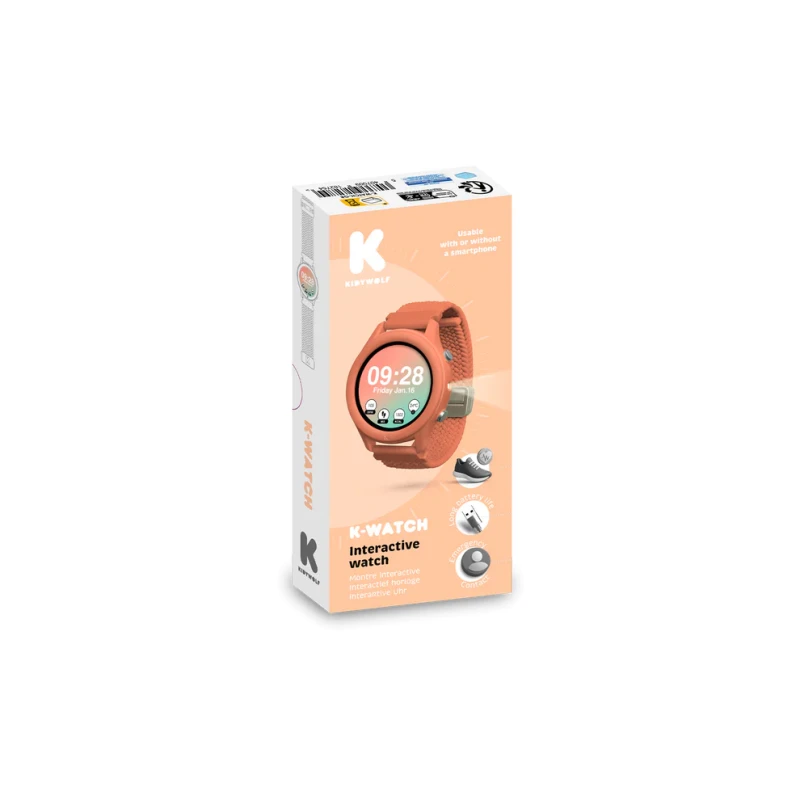 Kidywolf smartwatch K-Watch koralowy