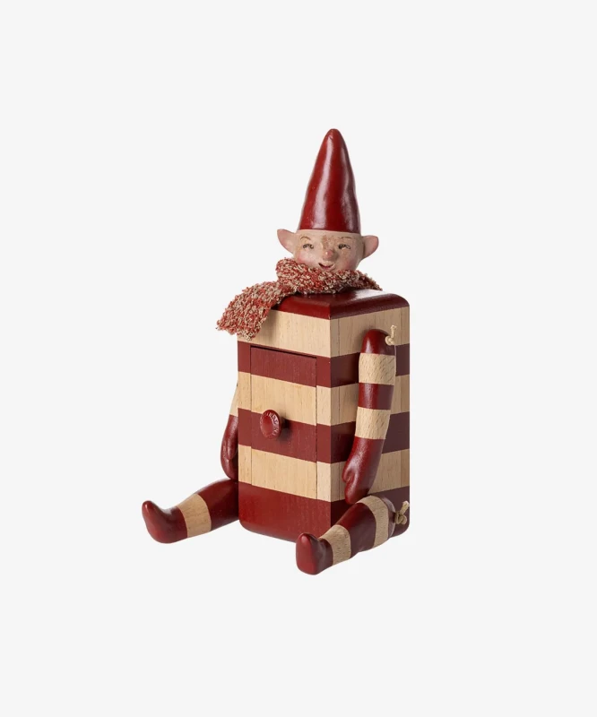 Maileg drewniany elf z szufladą