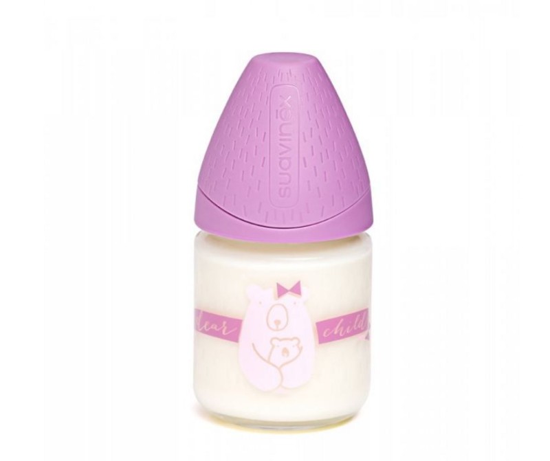 Szklana butelka z systemem antykolkowym 120 ml  Meaningful Life Suavinex